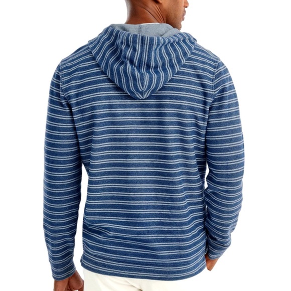 Johnnie-O Bales striped pull over 1/2 zip hoodie - Picture 8 of 11